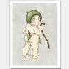 Gumnut Baby II Grey Unframed Art Print