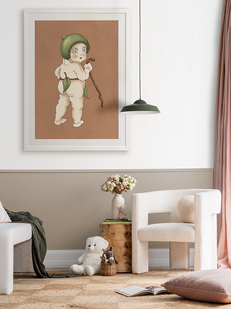 Gumnut Baby II Clay Framed Art Print | Lifestyle