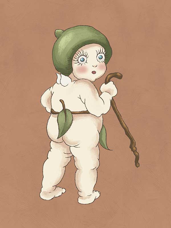 Gumnut Baby II Clay Canvas Art Print