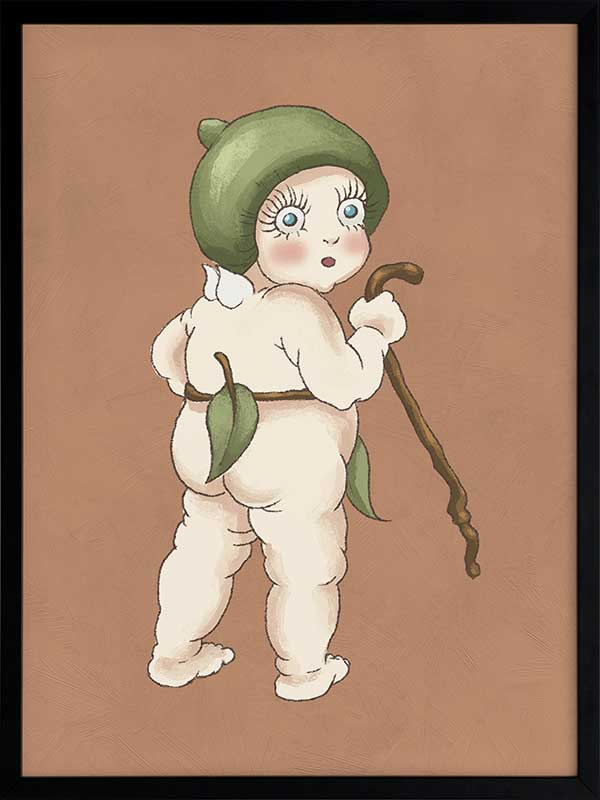 Gumnut Baby II Clay Framed Art Print