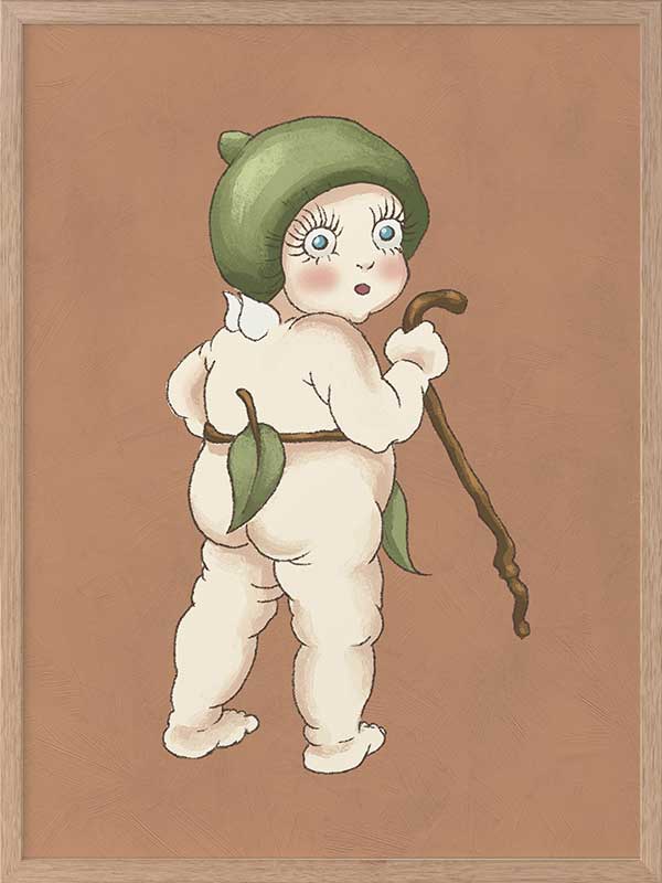 Gumnut Baby II Clay Framed Art Print