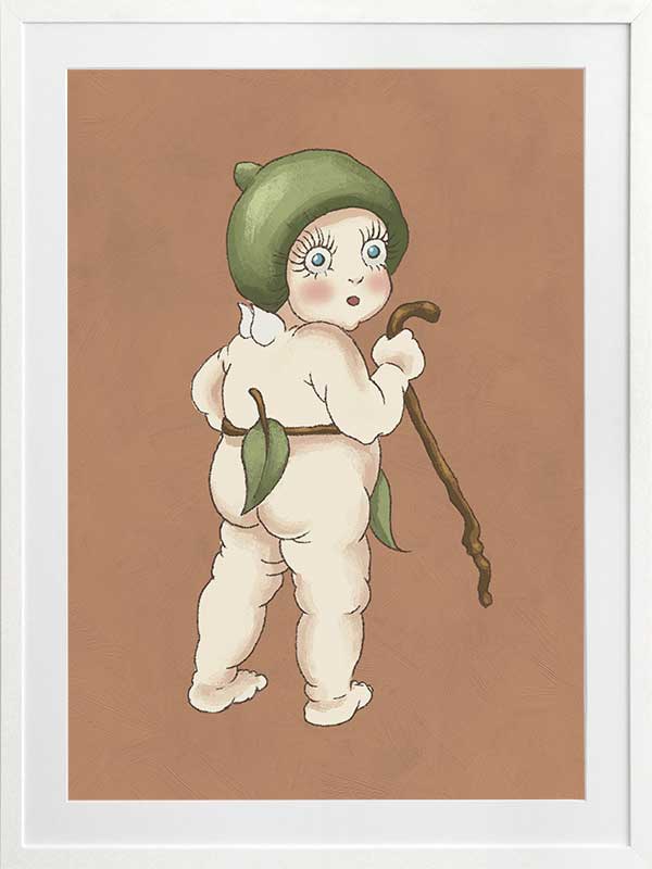 Gumnut Baby II Clay Framed Art Print