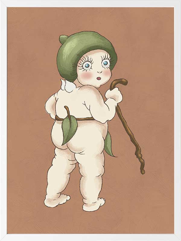 Gumnut Baby II Clay Framed Art Print