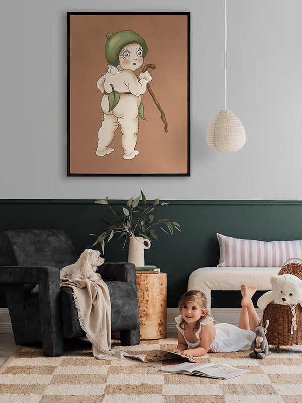 Gumnut Baby II Clay Canvas Art Print | Lifestyle