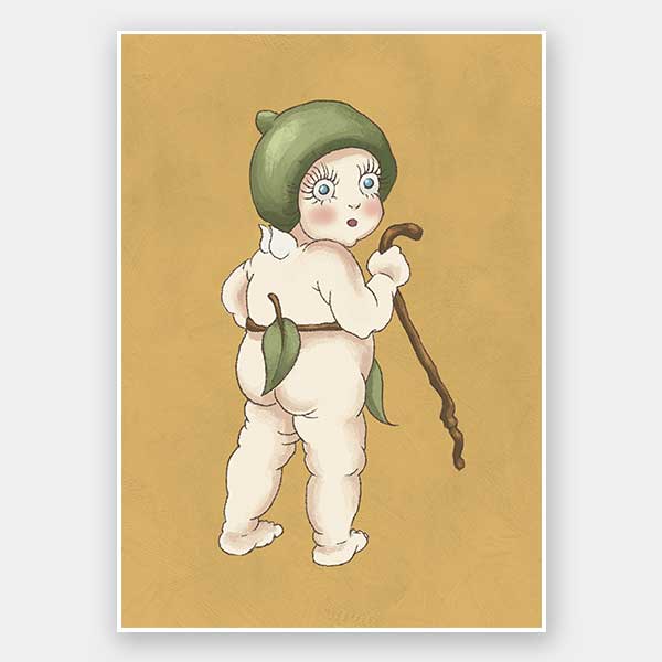 Gumnut Baby II Mustard Unframed Art Print