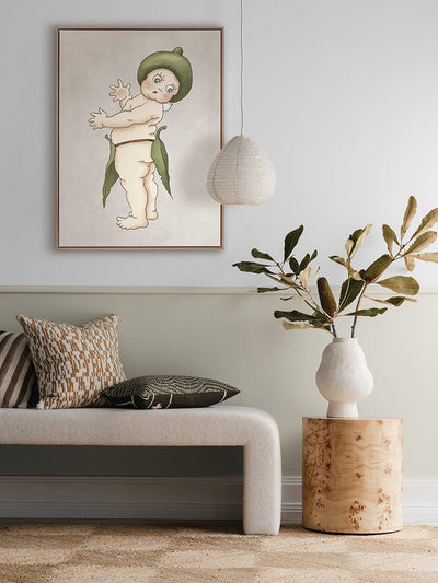 Gumnut Baby III Grey Canvas Art Print | Lifestyle