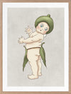 Gumnut Baby III Grey Framed Art Print