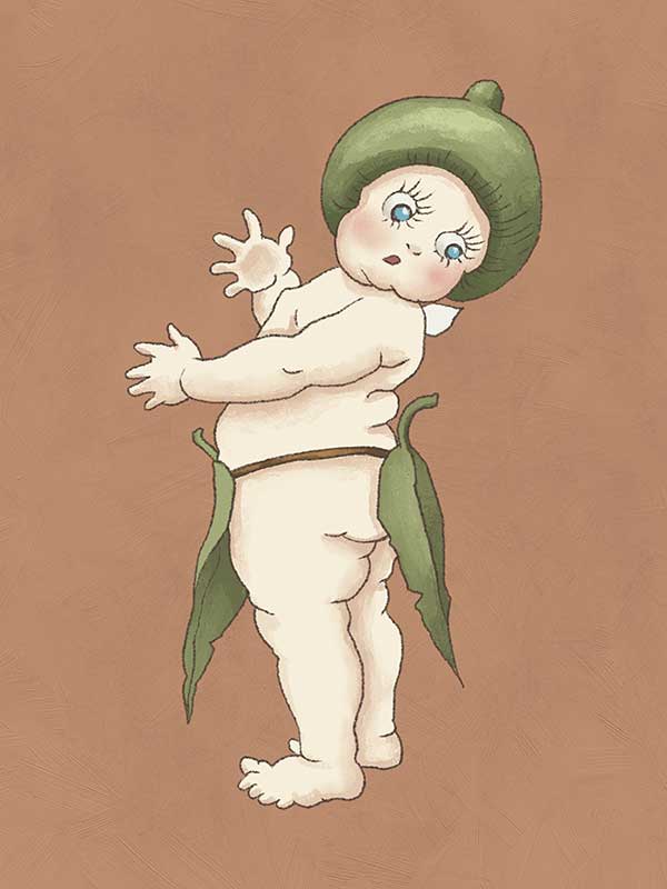 Gumnut Baby III Clay Canvas Art Print