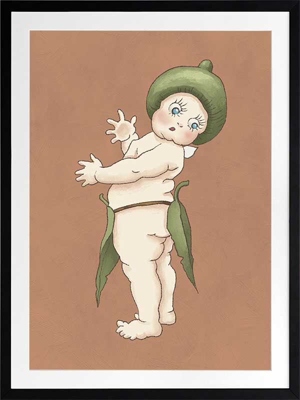 Gumnut Baby III Clay Framed Art Print