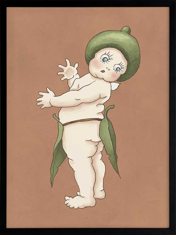 Gumnut Baby III Clay Framed Art Print