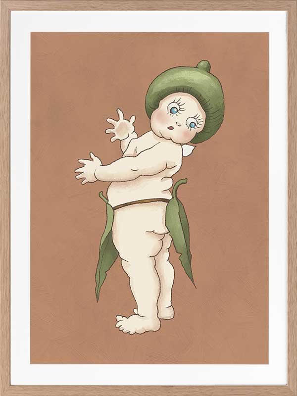 Gumnut Baby III Clay Framed Art Print