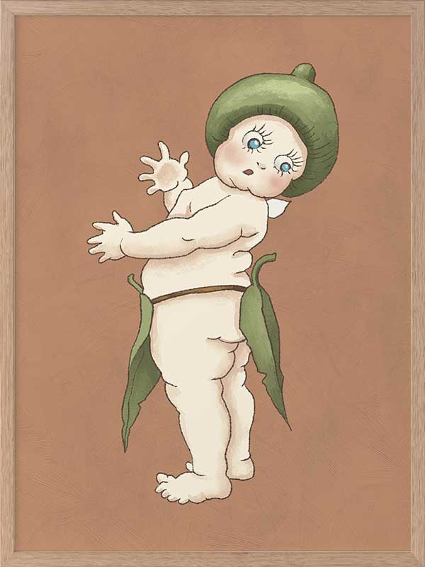 Gumnut Baby III Clay Framed Art Print