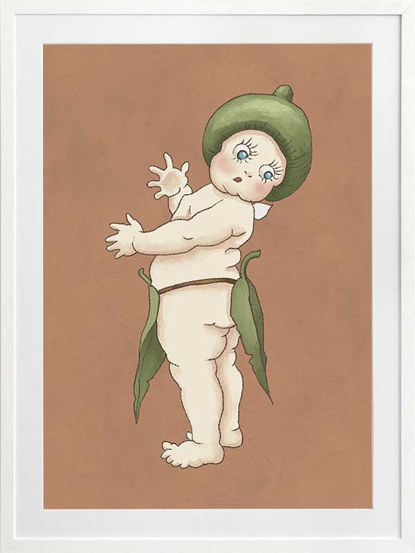 Gumnut Baby III Clay Framed Art Print