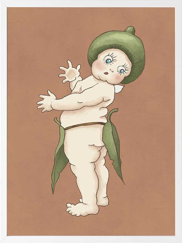 Gumnut Baby III Clay Framed Art Print