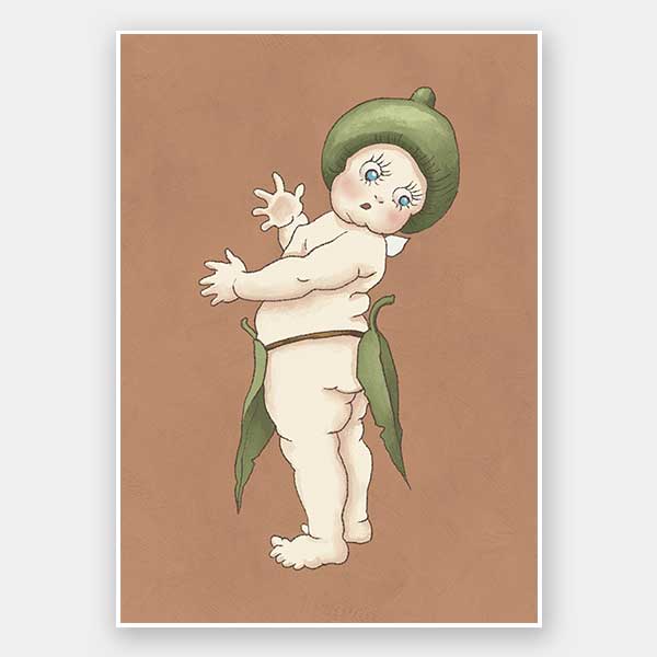 Gumnut Baby III Clay Unframed Art Print