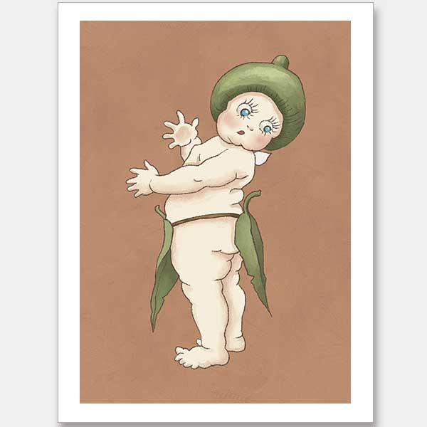 Gumnut Baby III Clay Unframed Art Print