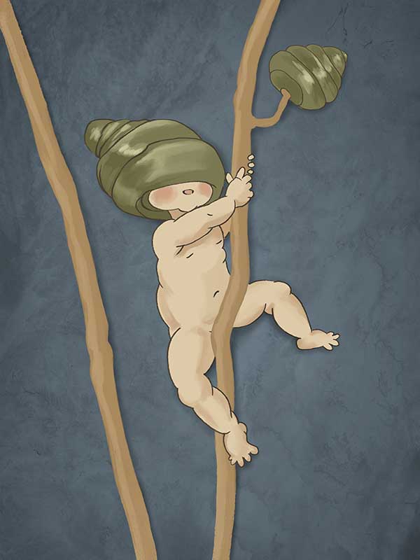 Gumnut Adventures I Blue Canvas Art Print