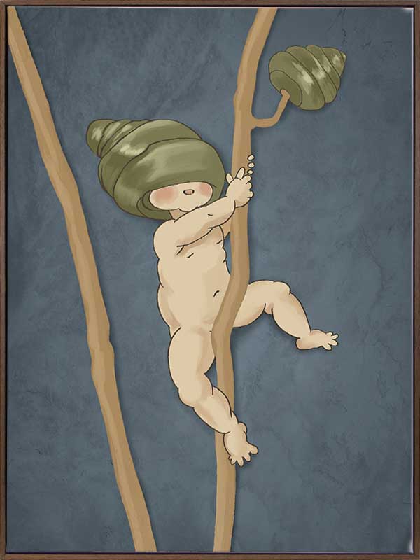 Gumnut Adventures I Blue Canvas Art Print