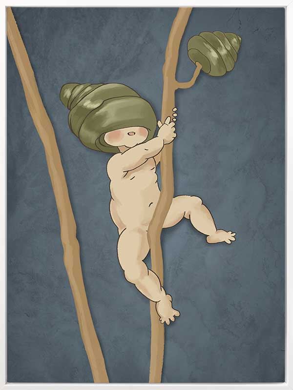 Gumnut Adventures I Blue Canvas Art Print