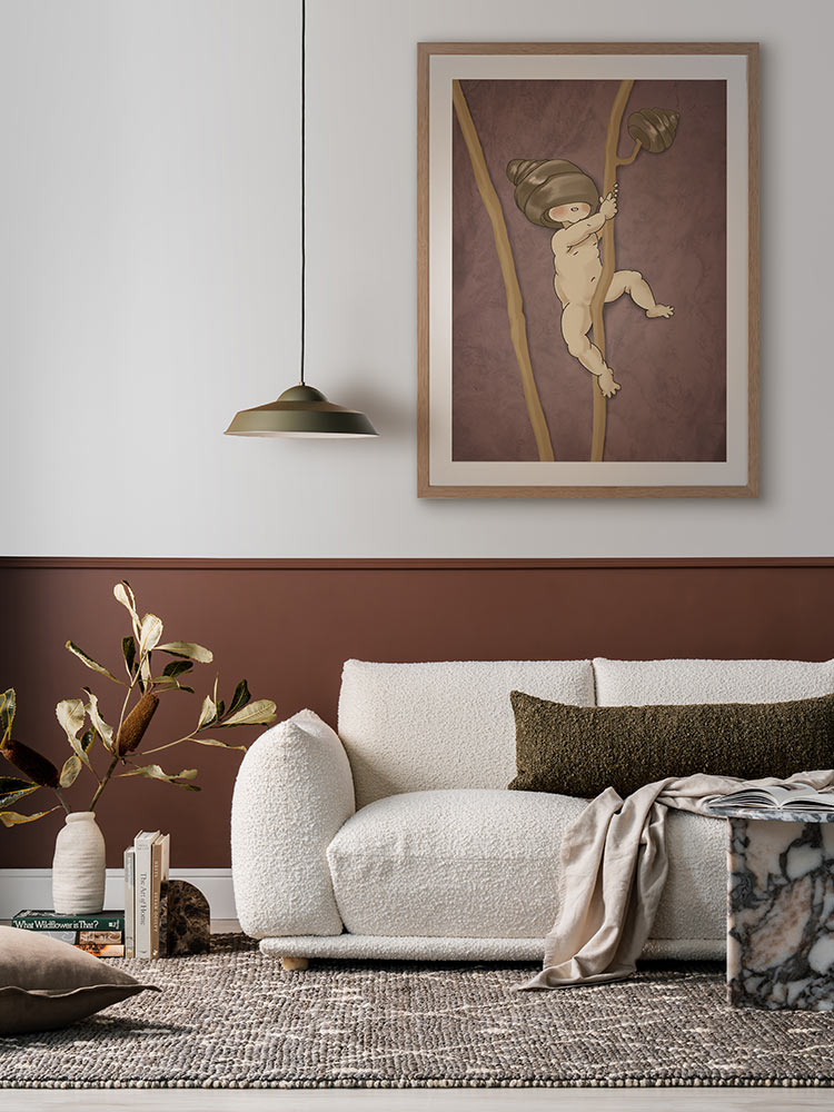 Gumnut Adventures I Mauve Framed Art Print | Lifestyle