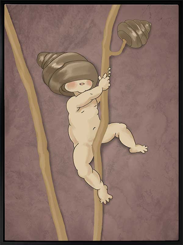 Gumnut Adventures I Mauve Canvas Art Print