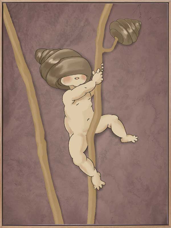 Gumnut Adventures I Mauve Canvas Art Print