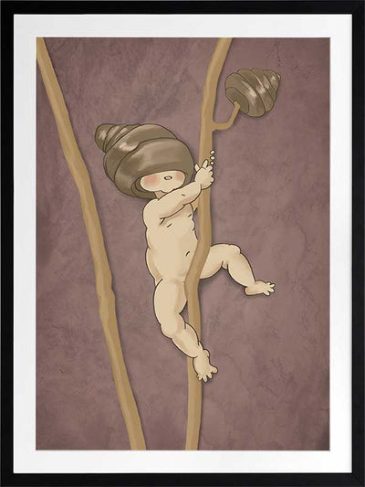 Gumnut Adventures I Mauve Framed Art Print