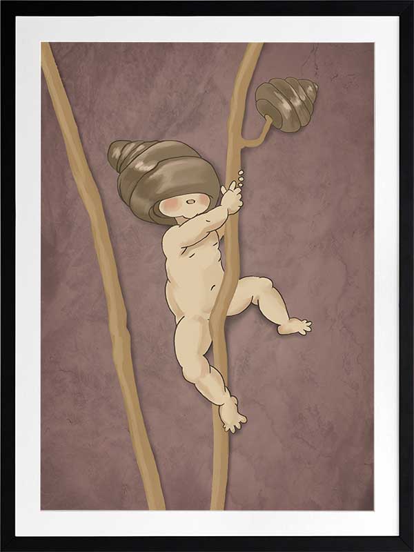 Gumnut Adventures I Mauve Framed Art Print