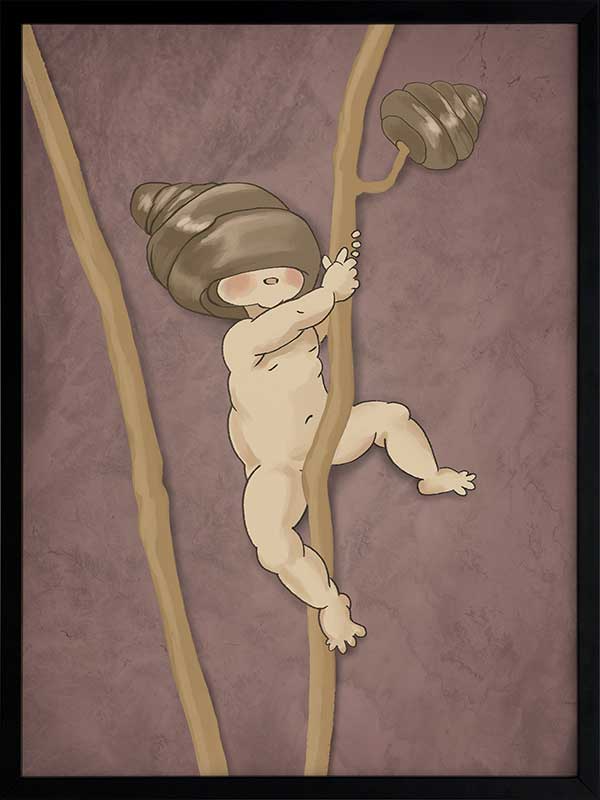 Gumnut Adventures I Mauve Framed Art Print