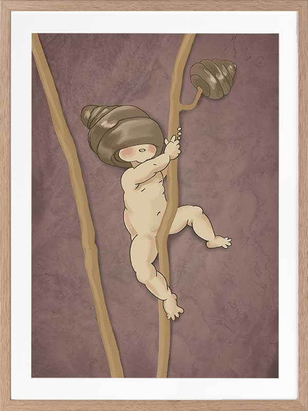 Gumnut Adventures I Mauve Framed Art Print