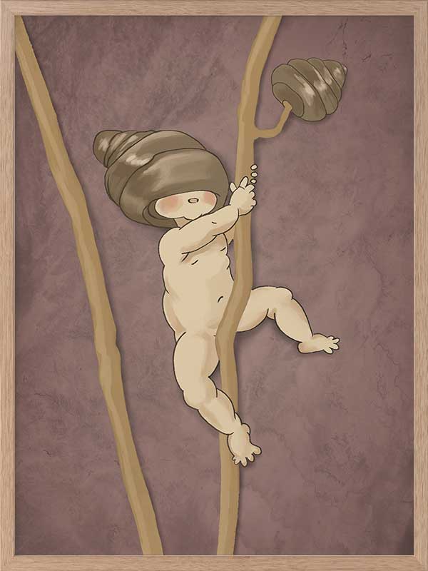 Gumnut Adventures I Mauve Framed Art Print