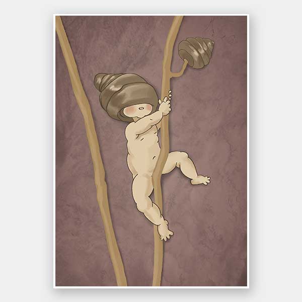 Gumnut Adventures I Mauve Unframed Art Print