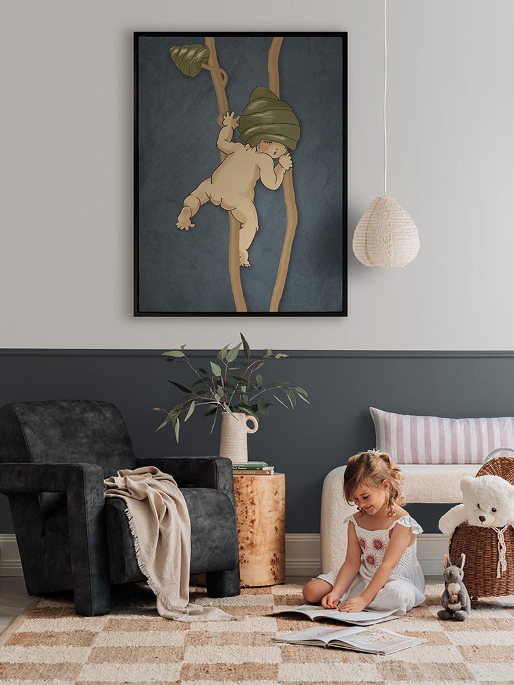 Gumnut Adventures II Blue Canvas Art Print | Lifestyle