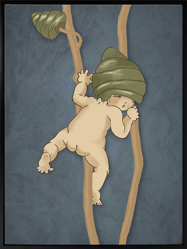 Gumnut Adventures II Blue Canvas Art Print