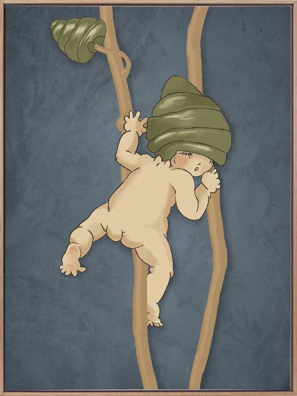 Gumnut Adventures II Blue Canvas Art Print