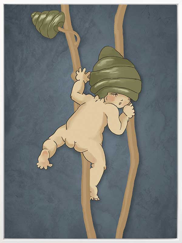 Gumnut Adventures II Blue Canvas Art Print