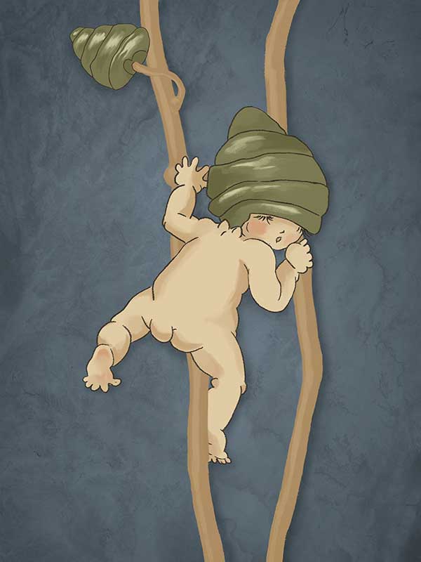 Gumnut Adventures II Blue Canvas Art Print