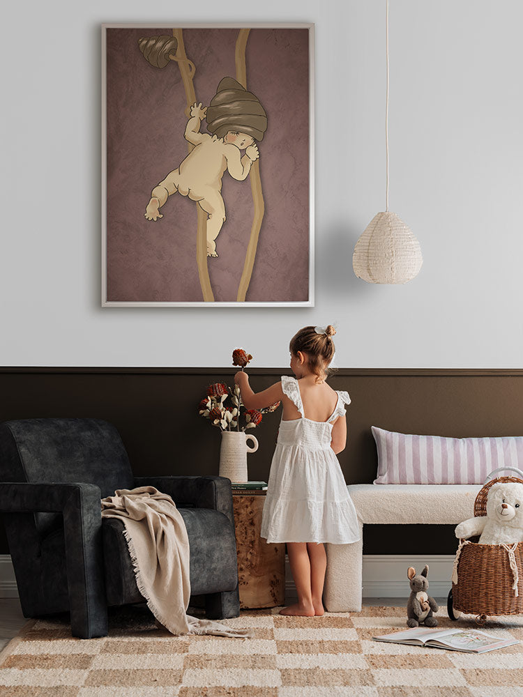 Gumnut Adventures II Mauve Canvas Art Print | Lifestyle