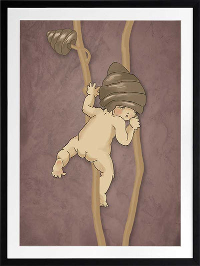 Gumnut Adventures II Mauve Framed Art Print