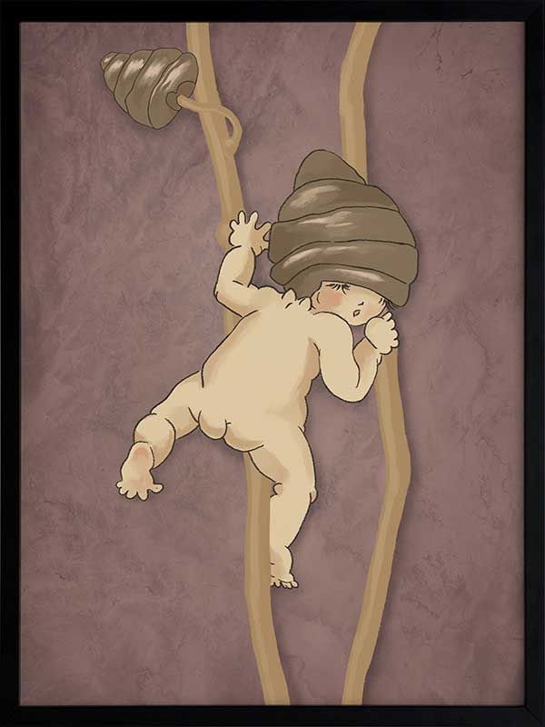 Gumnut Adventures II Mauve Framed Art Print