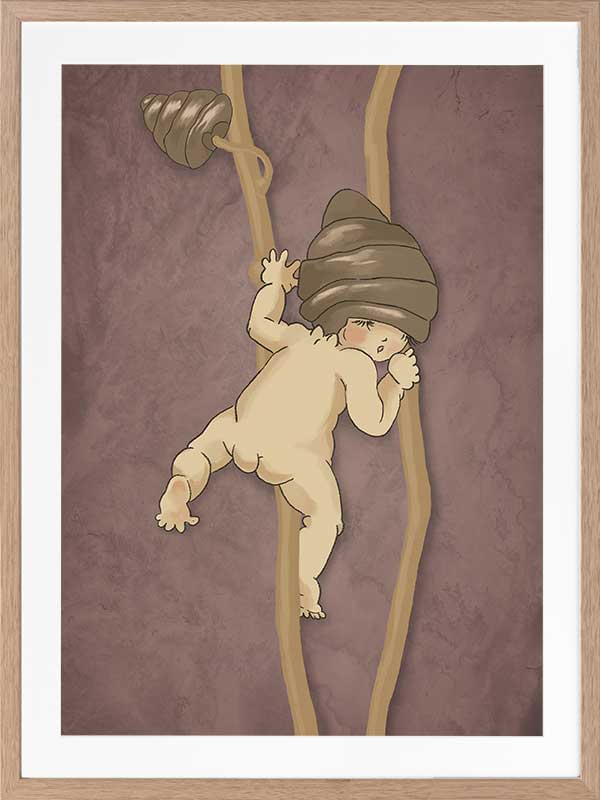 Gumnut Adventures II Mauve Framed Art Print