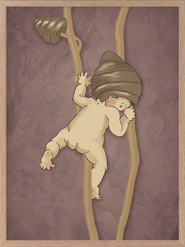 Gumnut Adventures II Mauve Framed Art Print