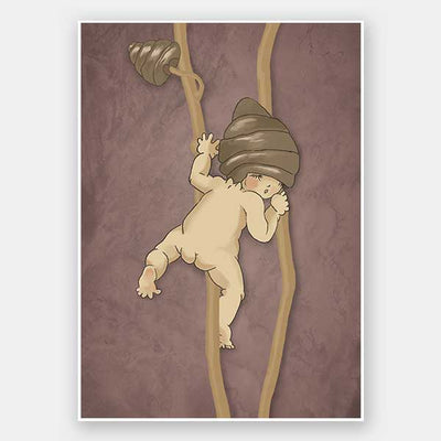 Gumnut Adventures II Mauve Unframed Art Print