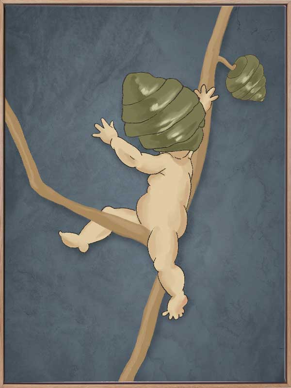 Gumnut Adventures III Blue Canvas Art Print