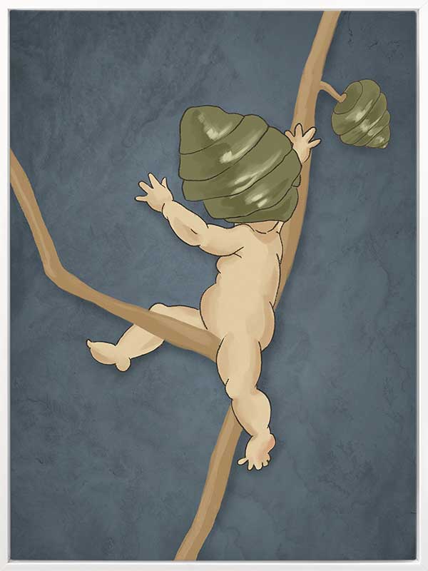 Gumnut Adventures III Blue Canvas Art Print