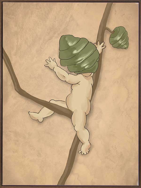 Gumnut Adventures III Neutral Canvas Art Print