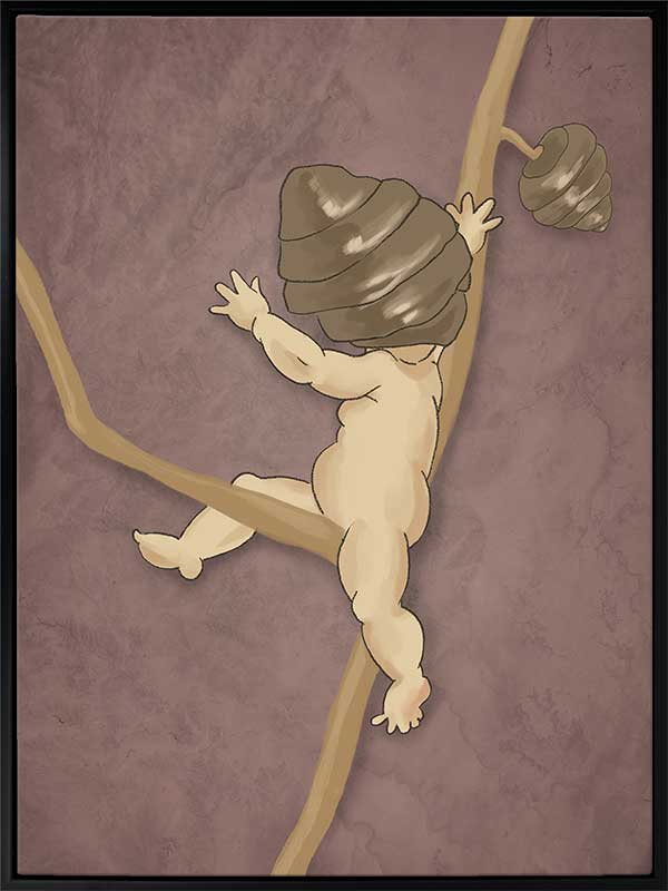 Gumnut Adventures III Mauve Canvas Art Print