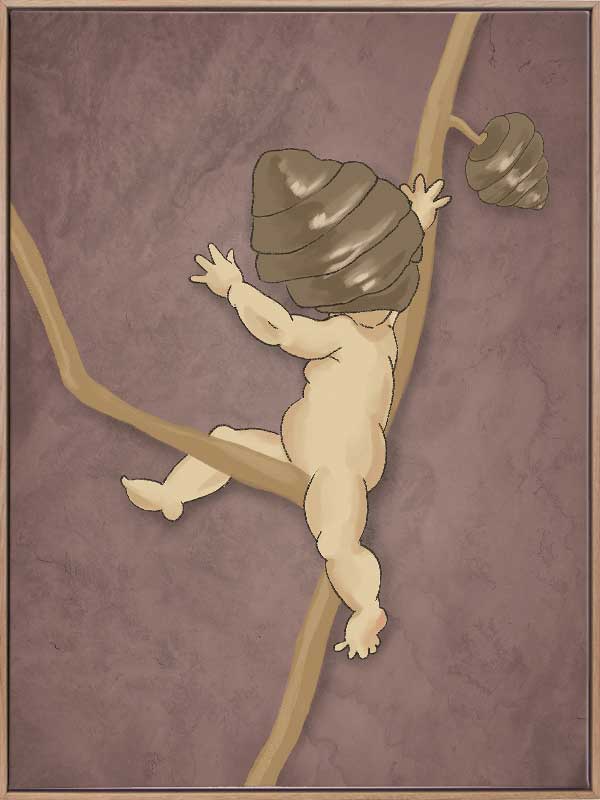 Gumnut Adventures III Mauve Canvas Art Print