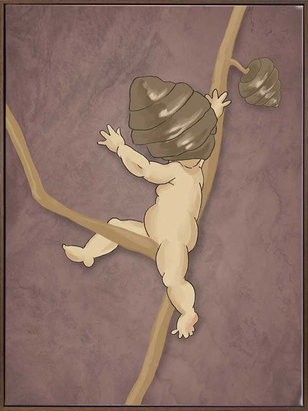 Gumnut Adventures III Mauve Canvas Art Print