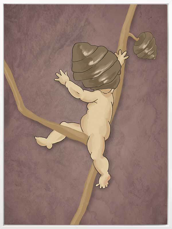 Gumnut Adventures III Mauve Canvas Art Print